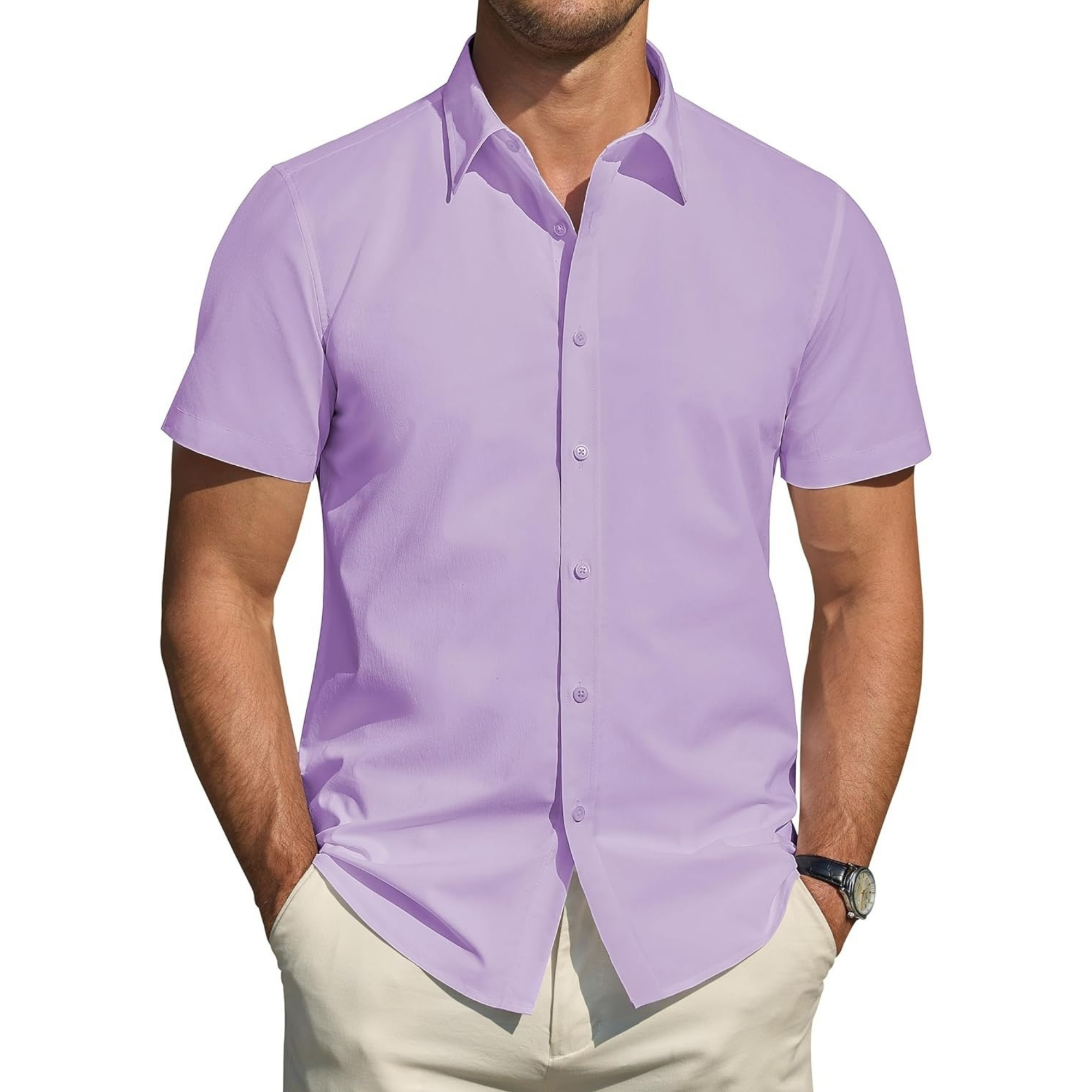 Casual Style Office Short Sleeve Shirt
