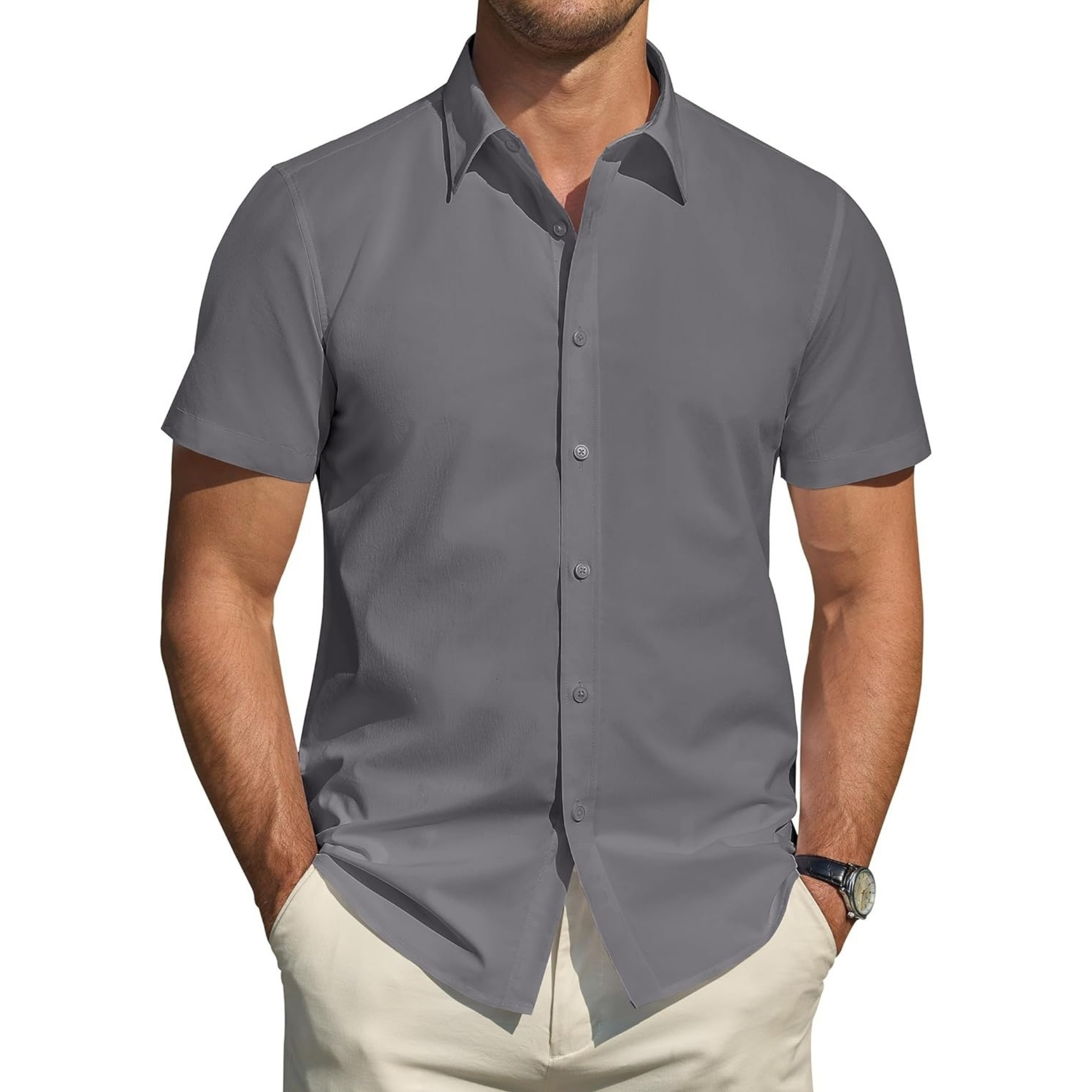 Casual Style Office Short Sleeve Shirt