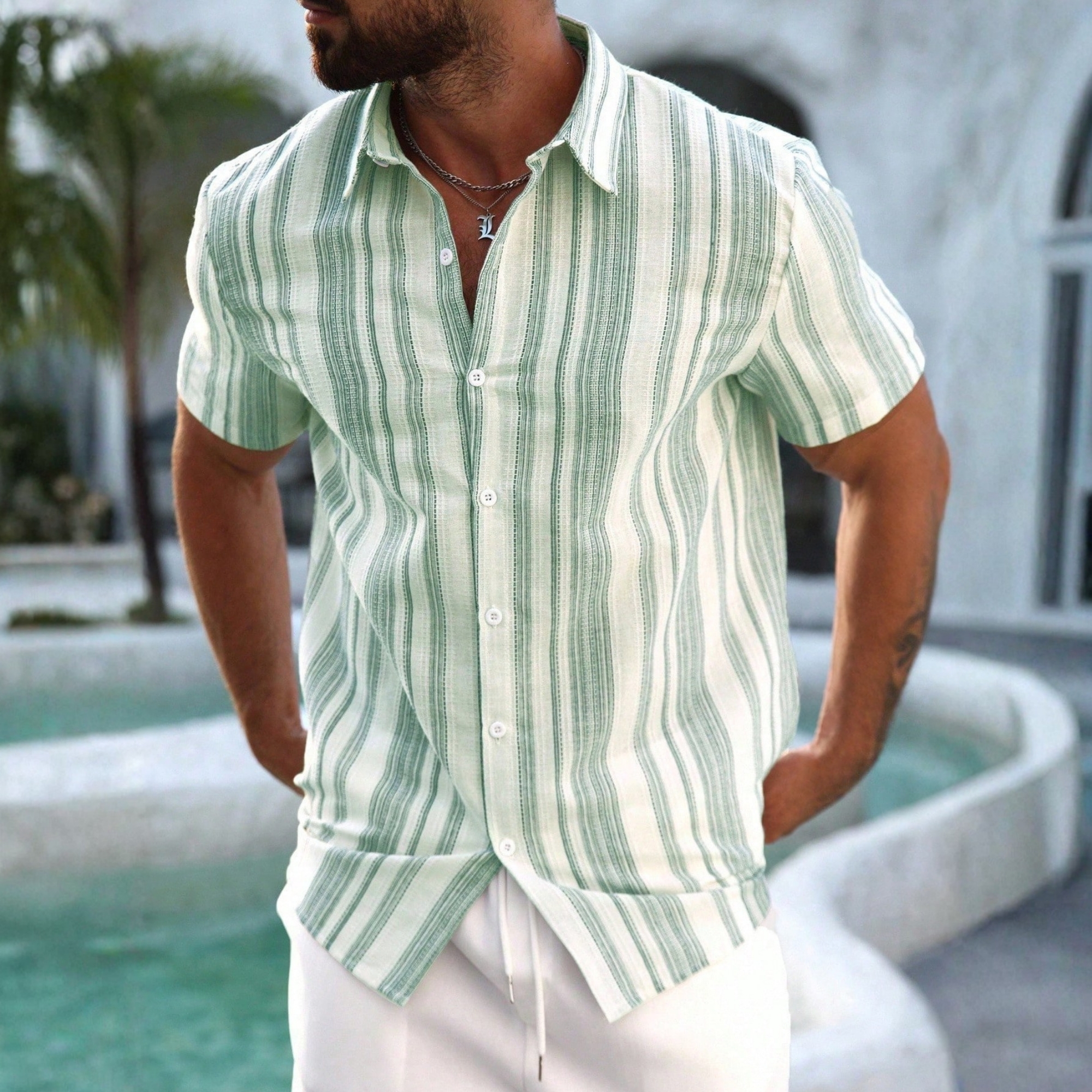 Casual Versatile Holiday Button Shirt For Men