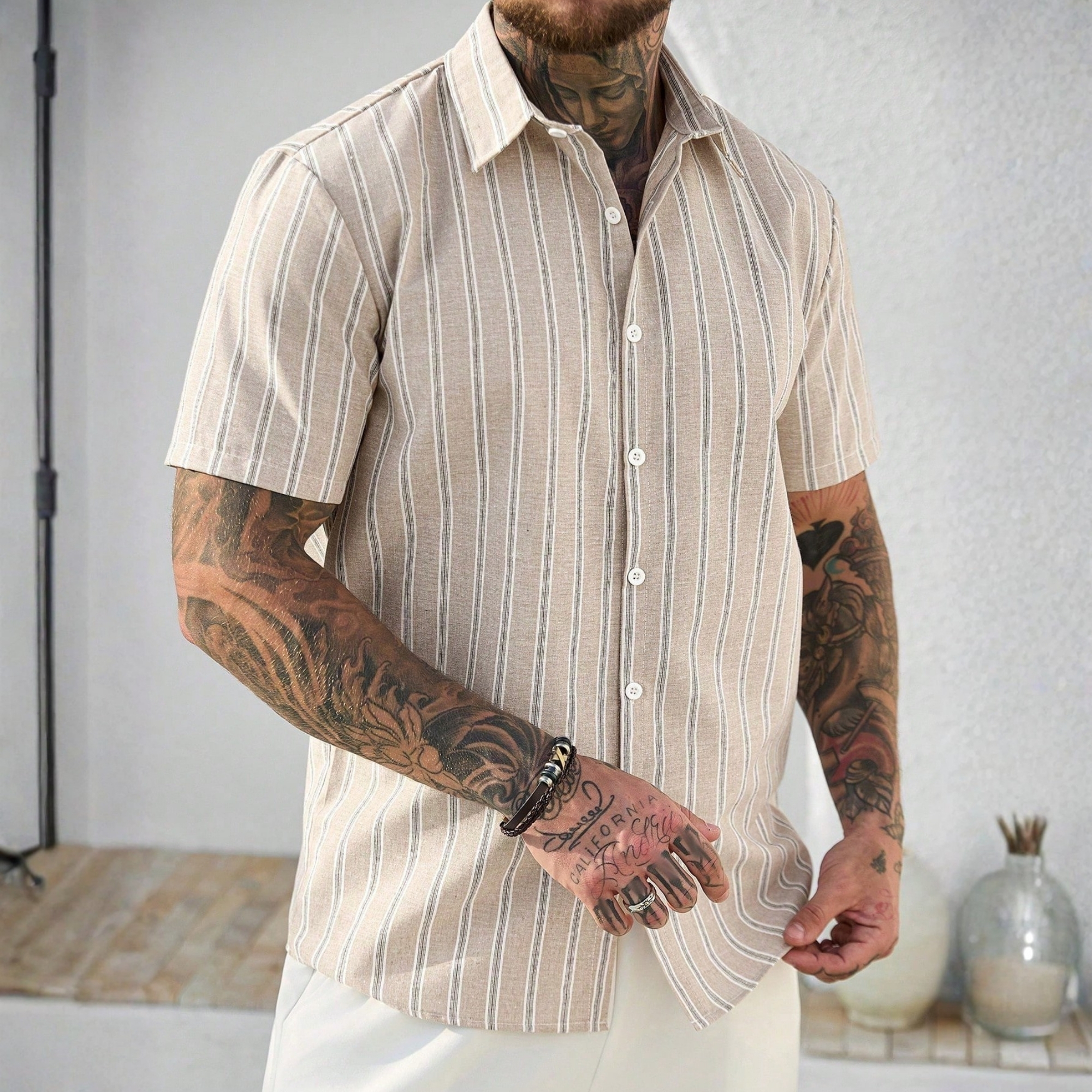 Casual Versatile Holiday Button Shirt For Men