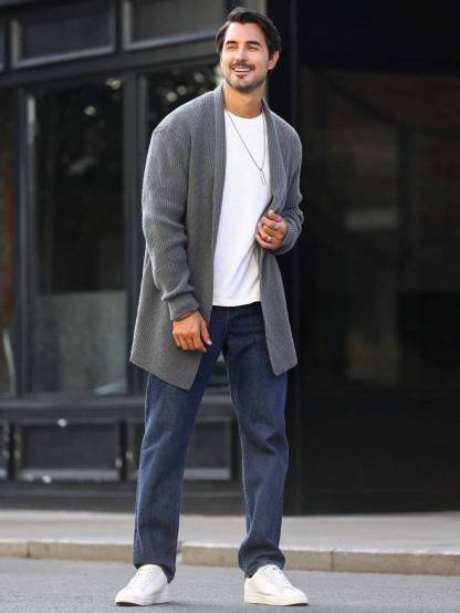 Casual Open Front Cardigan