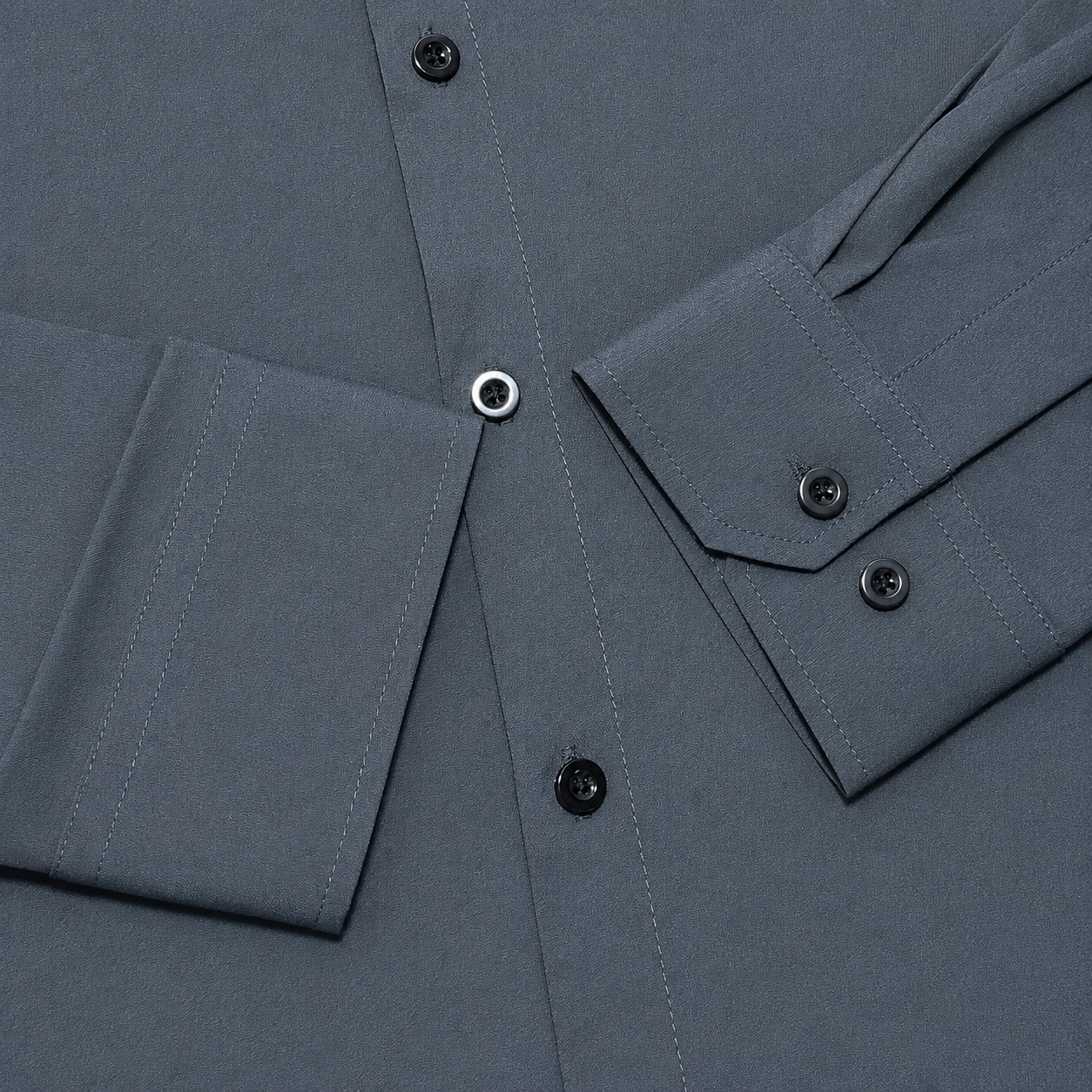 Slim Fit Long Sleeve Button Up Business Shirt for Men