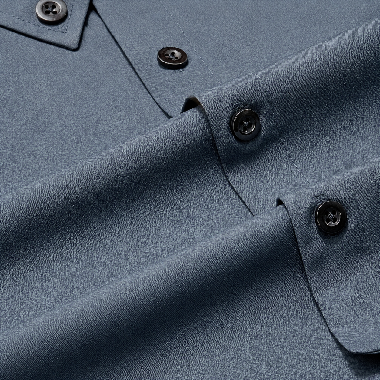 Slim Fit Long Sleeve Button Up Business Shirt for Men