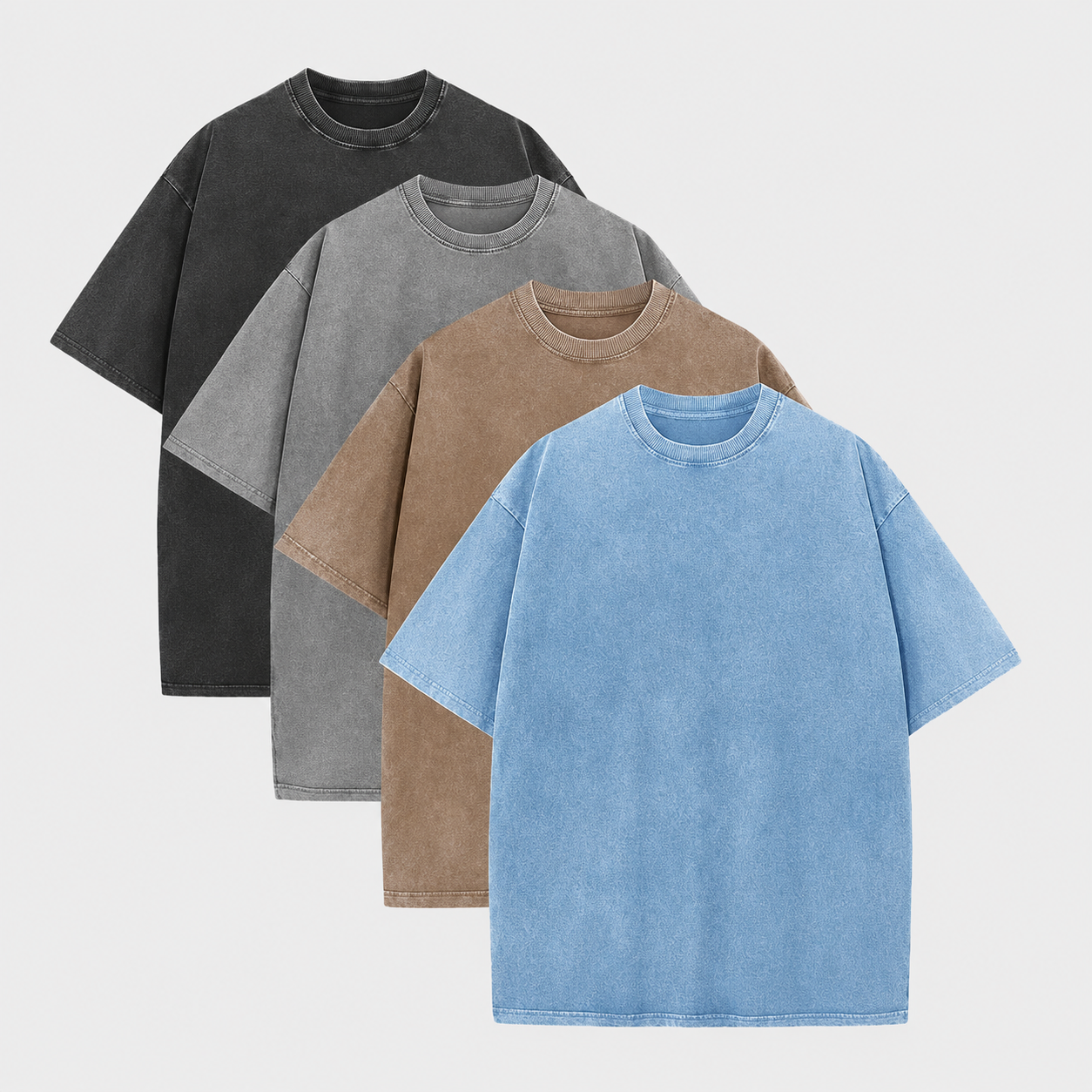 Pack Of 4 Oversized Vintage Heavyweight Gym T Shirts
