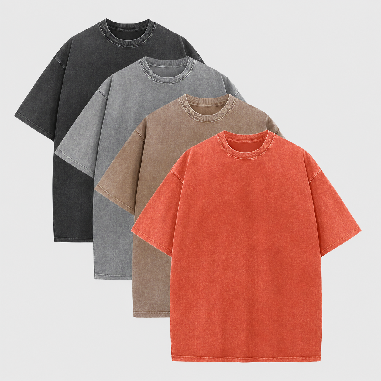 Pack Of 4 Oversized Vintage Heavyweight Gym T Shirts