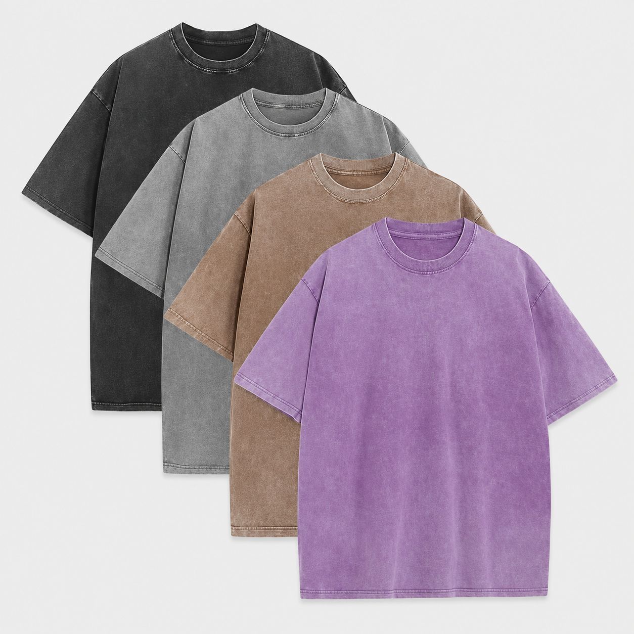 Pack Of 4 Oversized Vintage Heavyweight Gym T Shirts