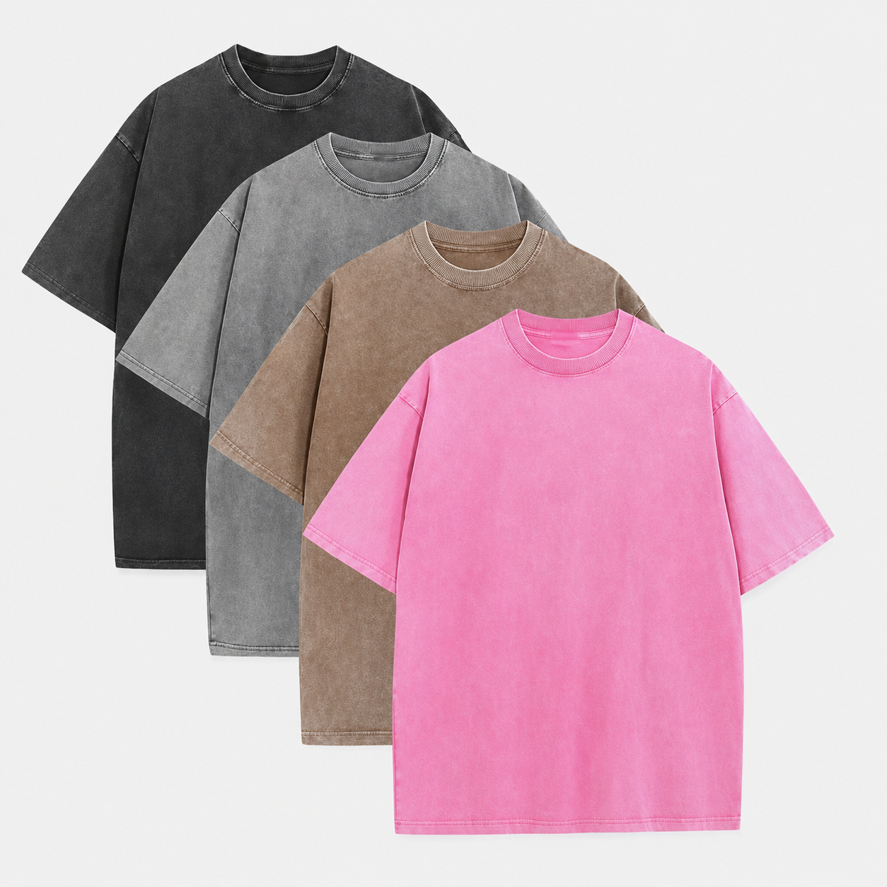 Pack Of 4 Oversized Vintage Heavyweight Gym T Shirts