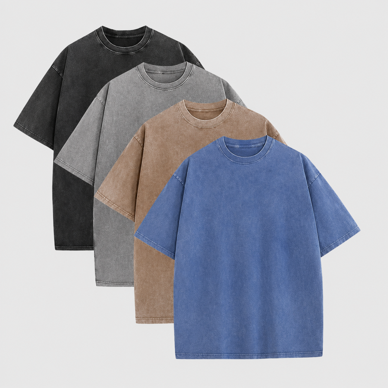 Pack Of 4 Oversized Vintage Heavyweight Gym T Shirts