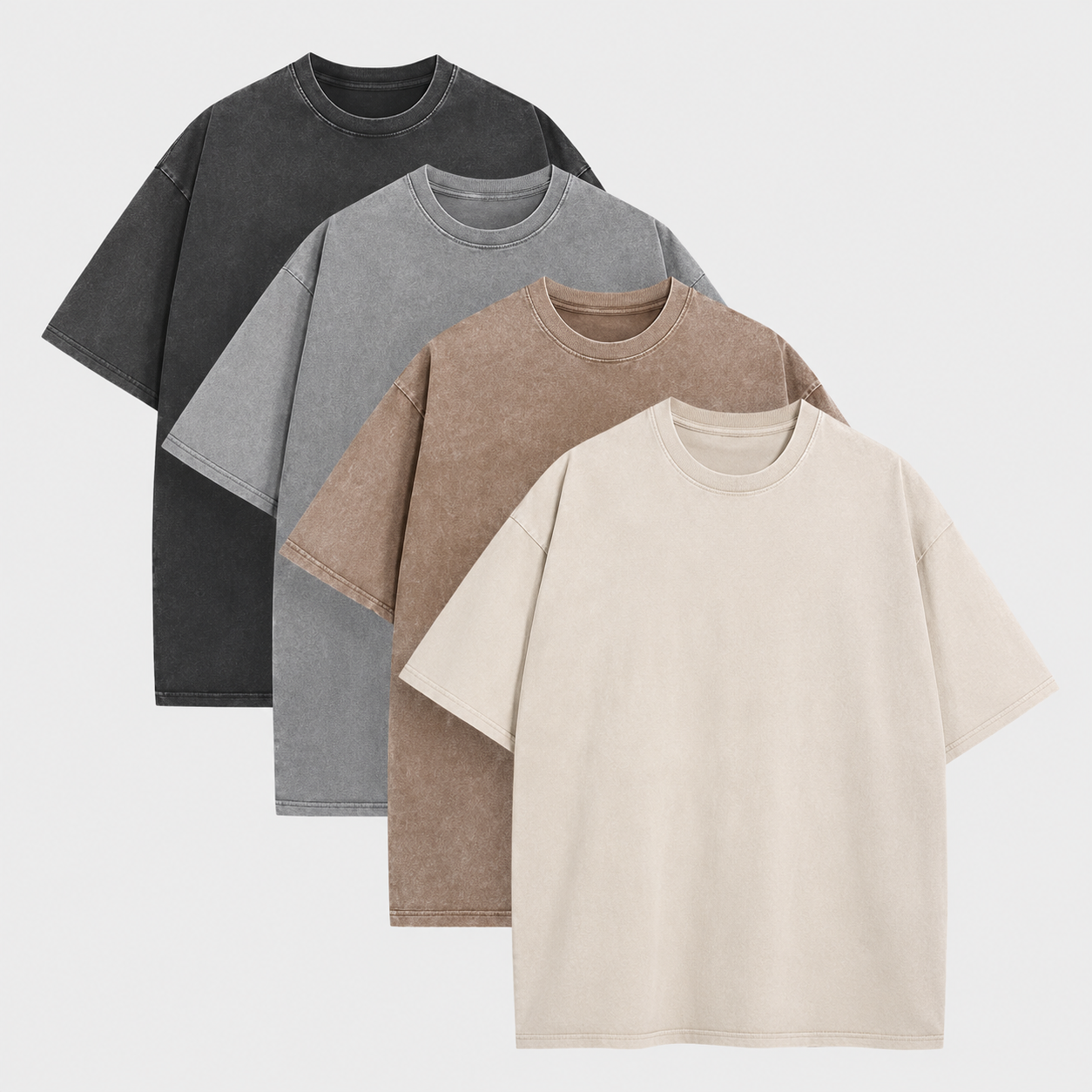 Pack Of 4 Oversized Vintage Heavyweight Gym T Shirts