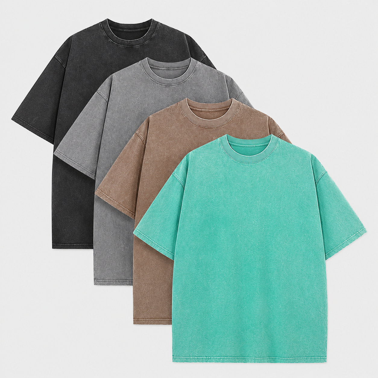 Pack Of 4 Oversized Vintage Heavyweight Gym T Shirts