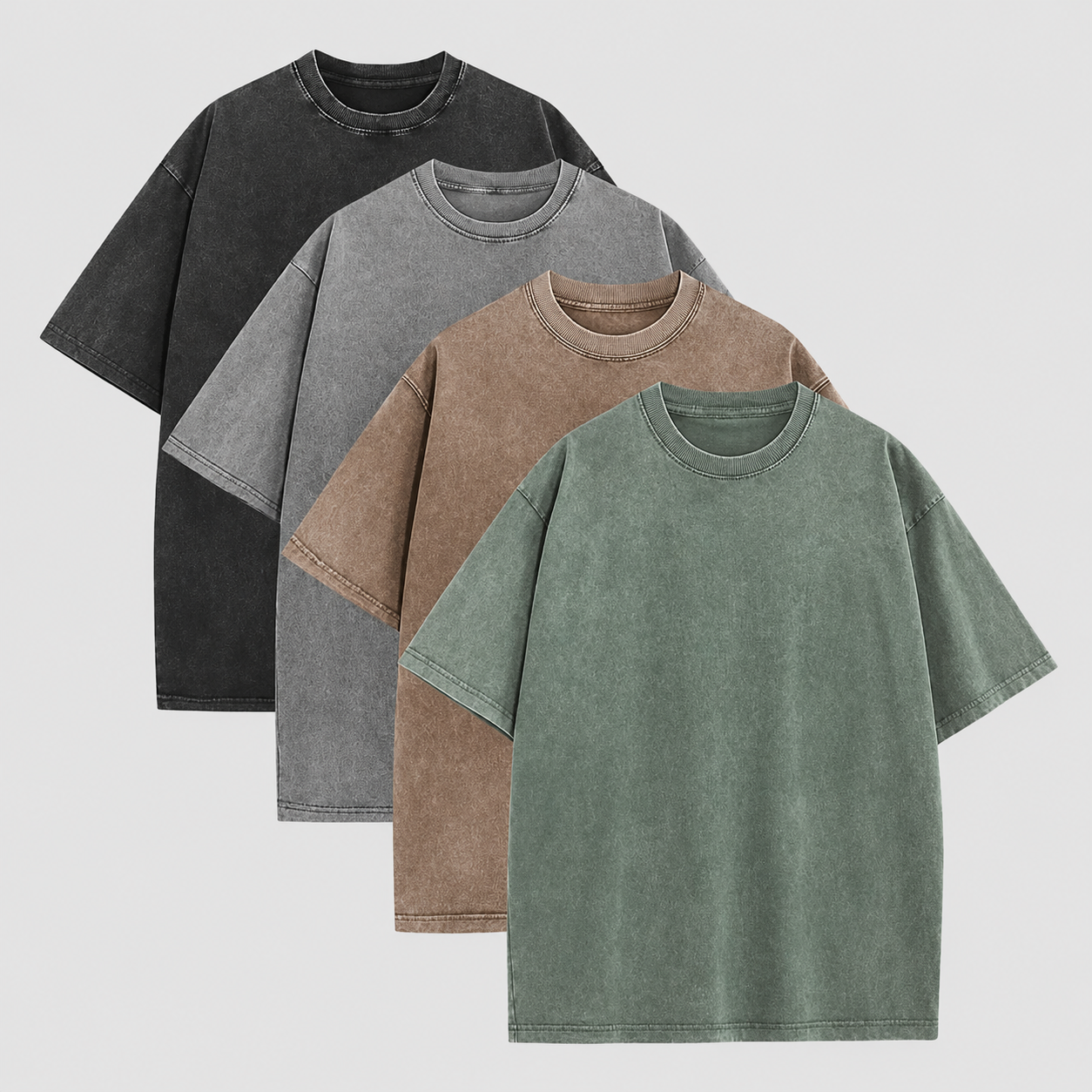 Pack Of 4 Oversized Vintage Heavyweight Gym T Shirts
