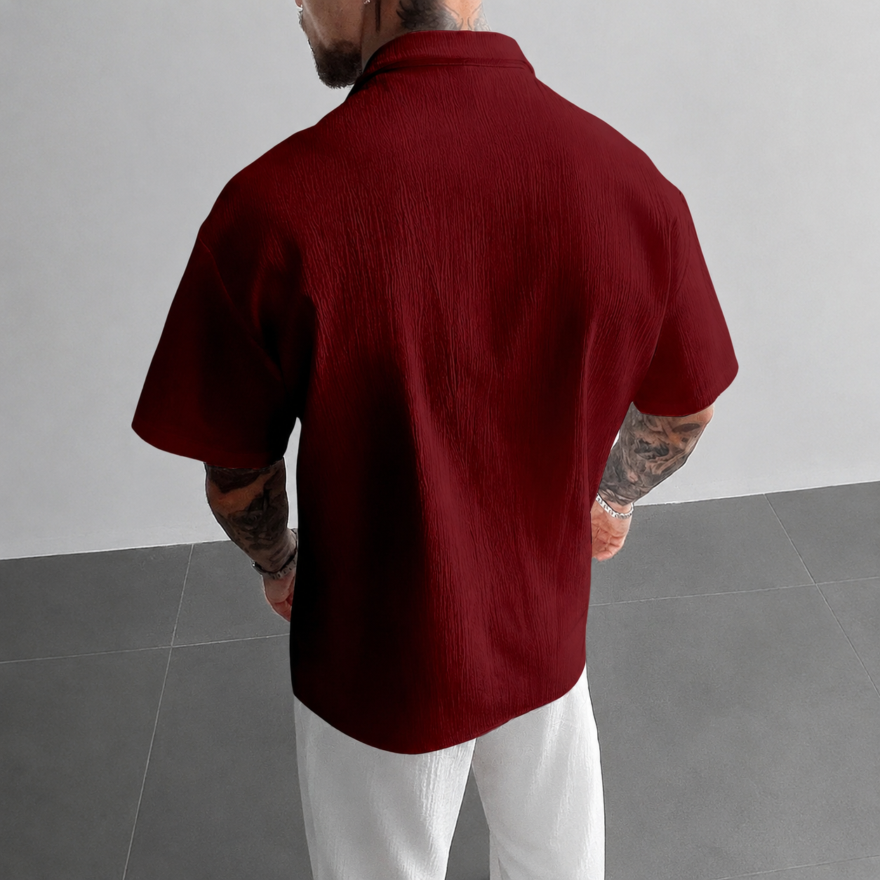 Casual Loose Fit Cuban Collar Summer Shirt For Men