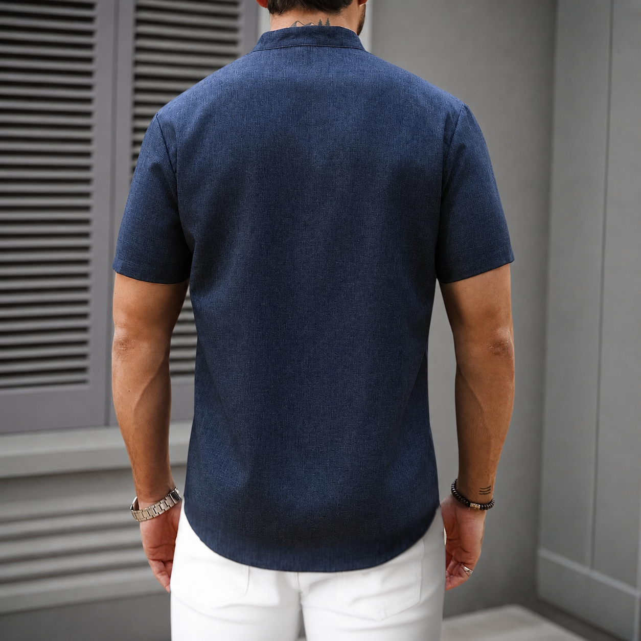 Casual Printed Short Sleeve Beach Shirt For Men
