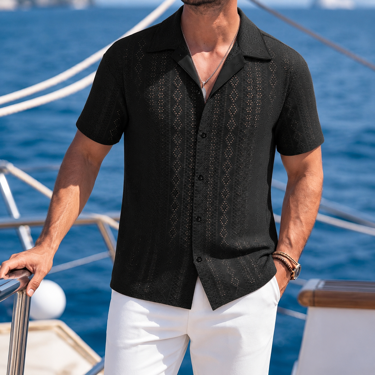 Casual Short Sleeve Holiday Shirt For Men
