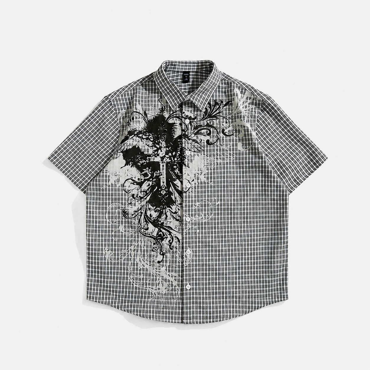 Casual Plaid With Short Sleeve Turndown Collar Shirt