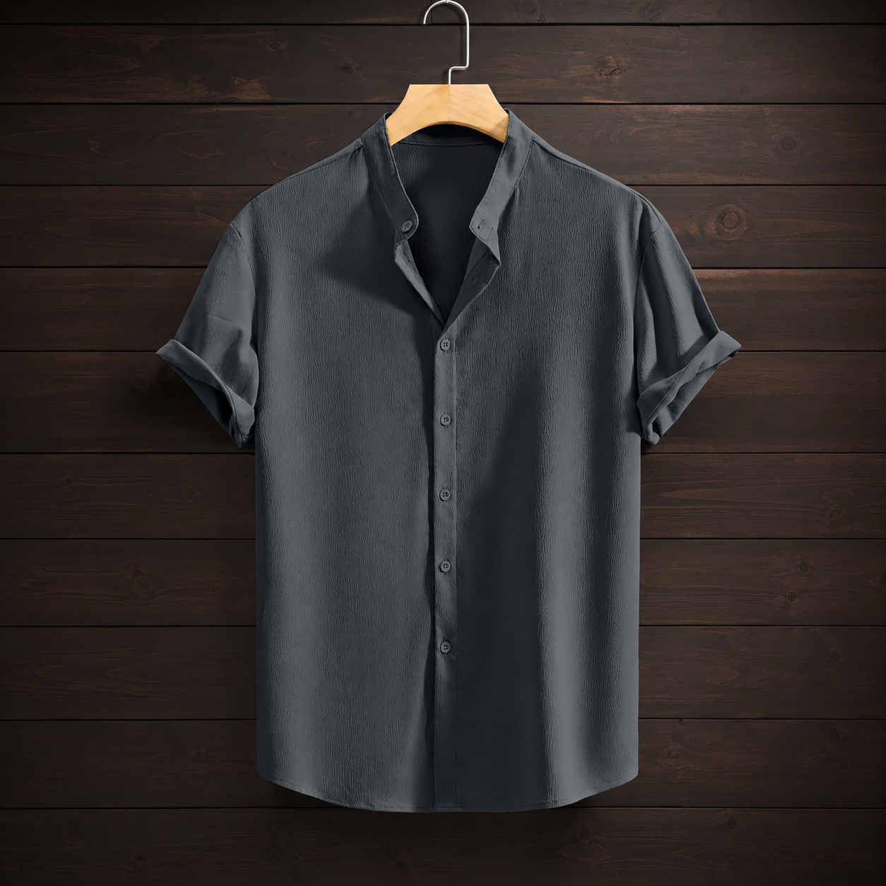Casual Versatile Solid Colored Short Sleeve Shirt