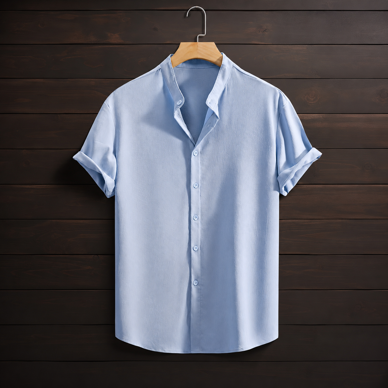 Casual Versatile Solid Colored Short Sleeve Shirt