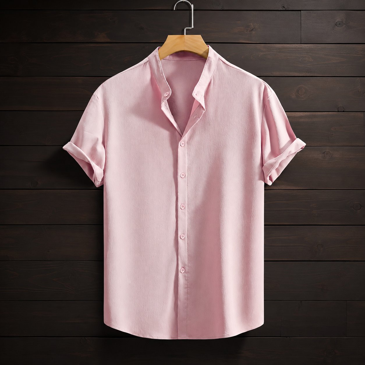 Casual Versatile Solid Colored Short Sleeve Shirt