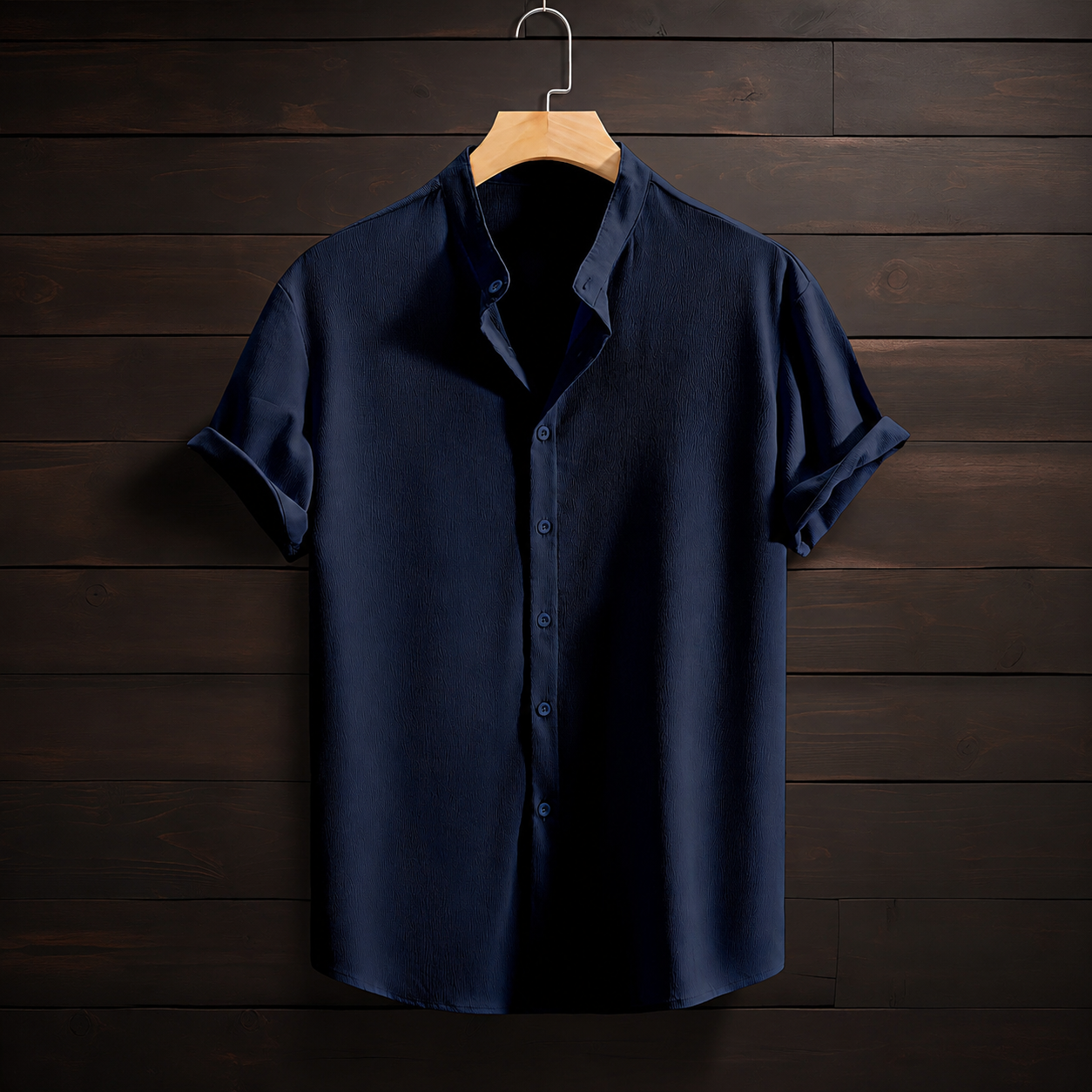 Casual Versatile Solid Colored Short Sleeve Shirt