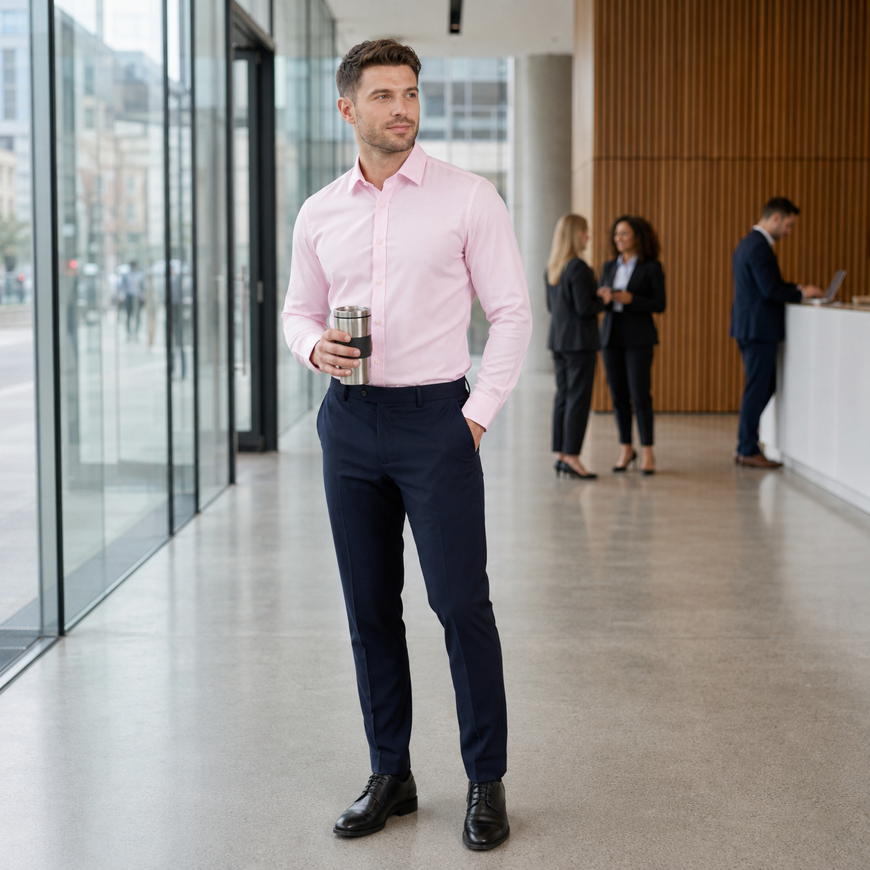 Casual Anti Wrinkle Slim Fit Button Shirt For Men