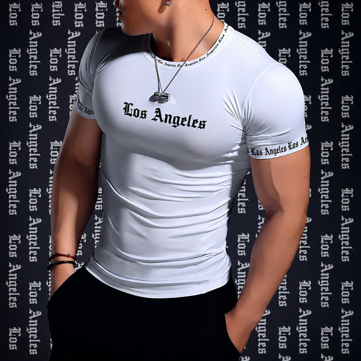 Athletic Fit Compression Shaping Short Sleeve T Shirt for Men