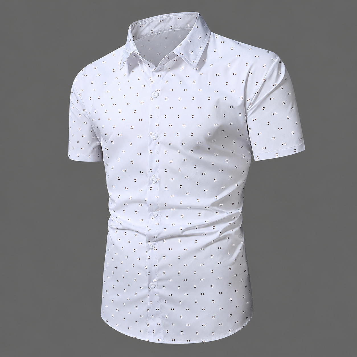 Short Sleeve Button Up Casual Shirt for Men