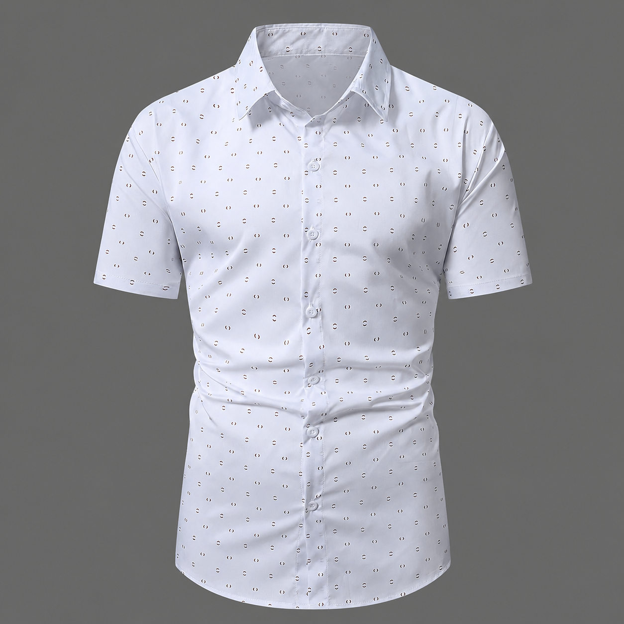 Short Sleeve Button Up Casual Shirt for Men
