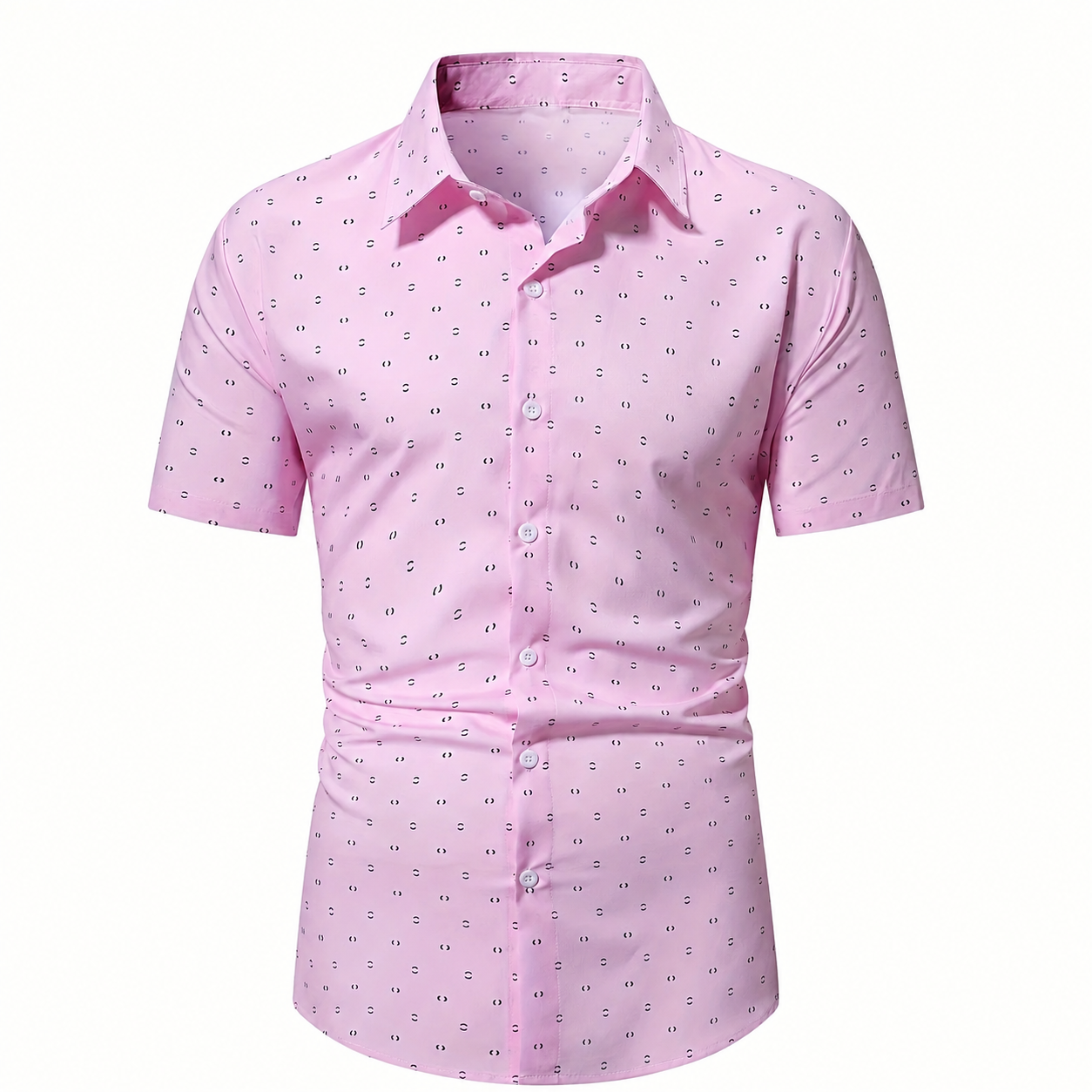 Short Sleeve Button Up Casual Shirt for Men