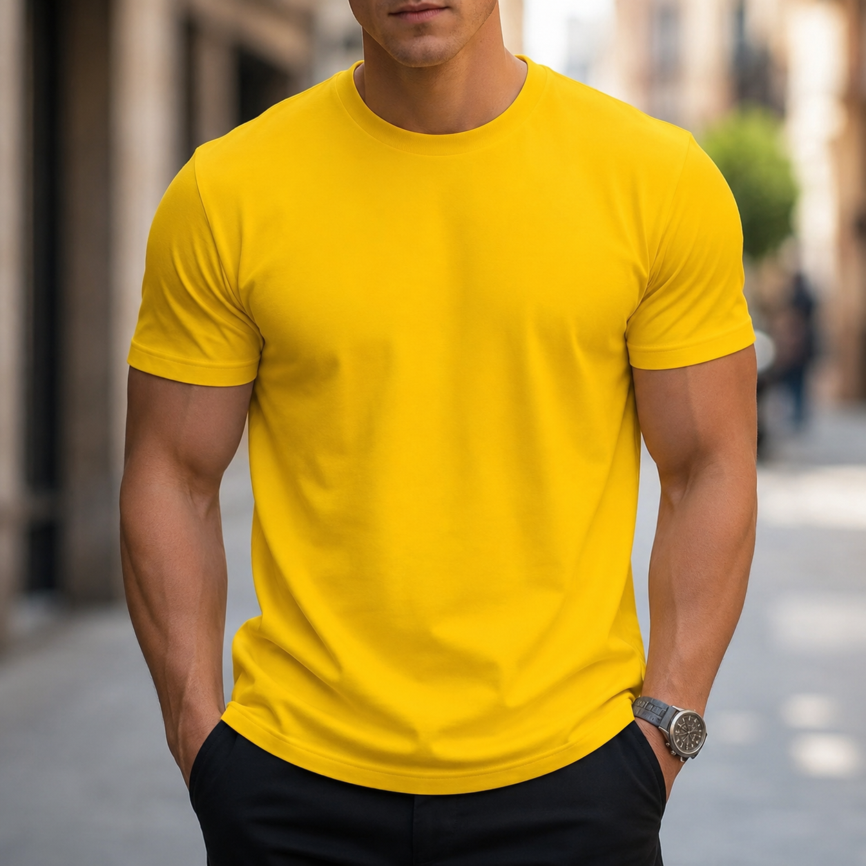 Minimalist Short Sleeve Base Layer T Shirt For Men