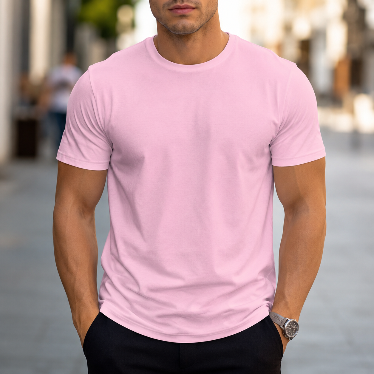 Minimalist Short Sleeve Base Layer T Shirt For Men