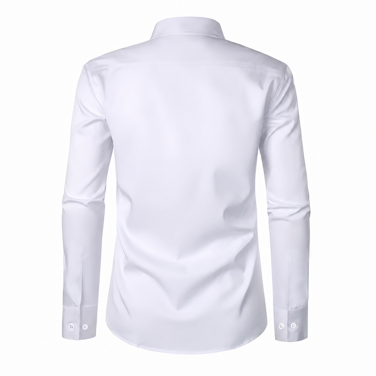 Slim Fit Stretch Long Sleeve Button Up Shirt for Men