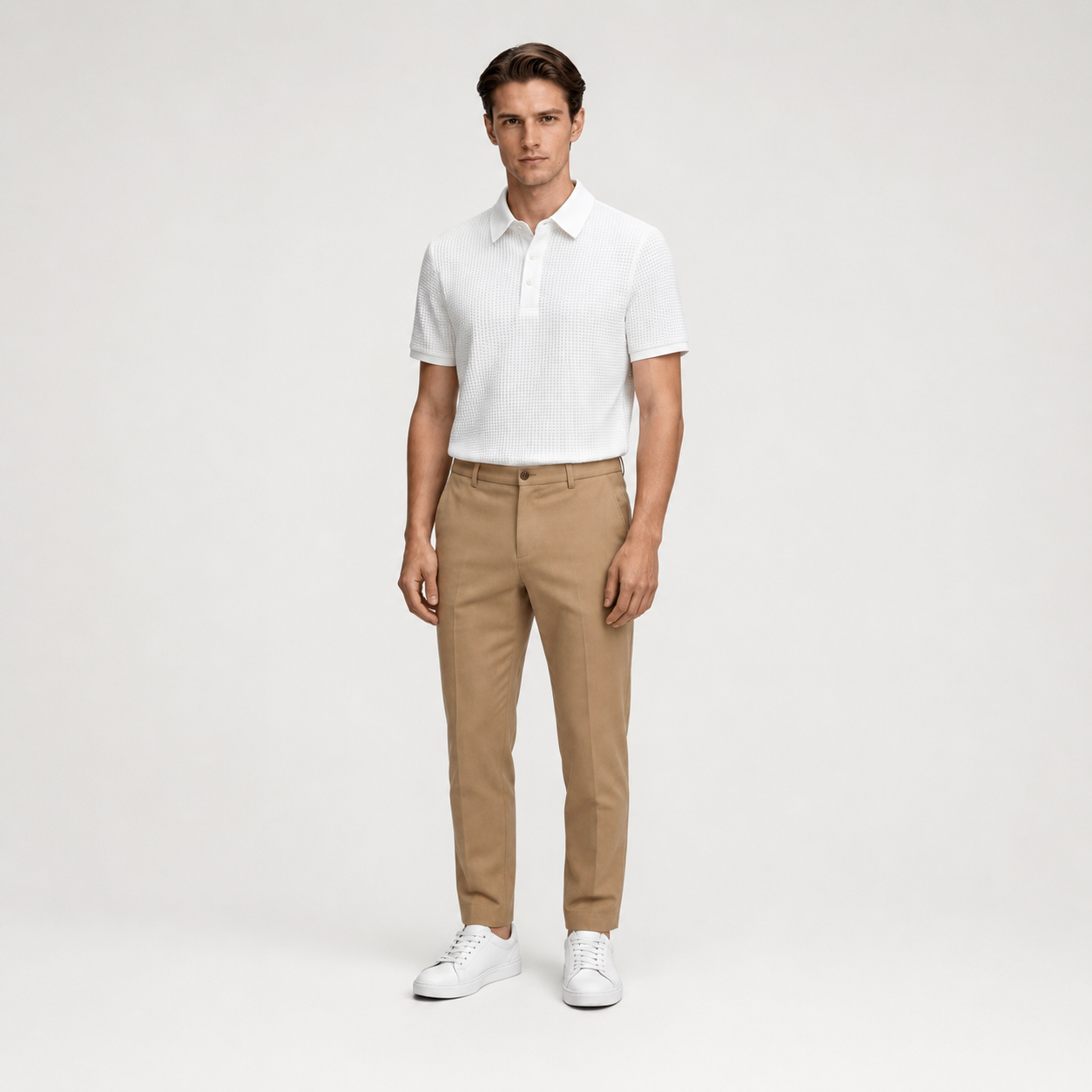 Textured Printed Quick Dry Casual Polo T Shirt for For Men