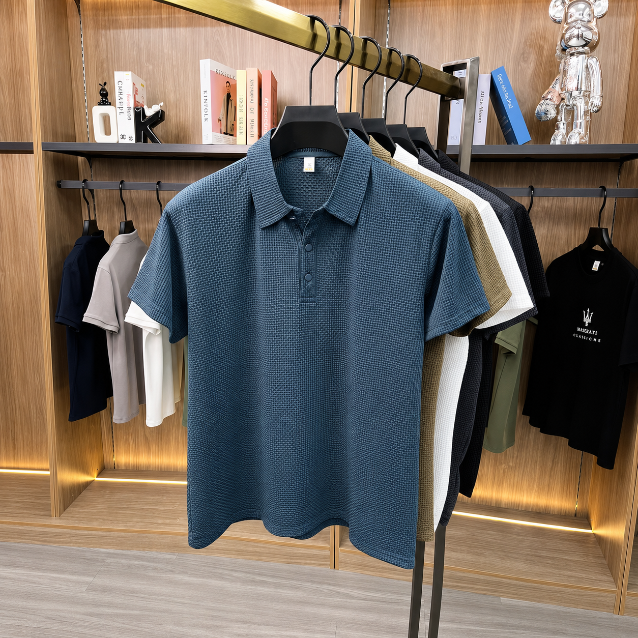 Textured Printed Quick Dry Casual Polo T Shirt for For Men