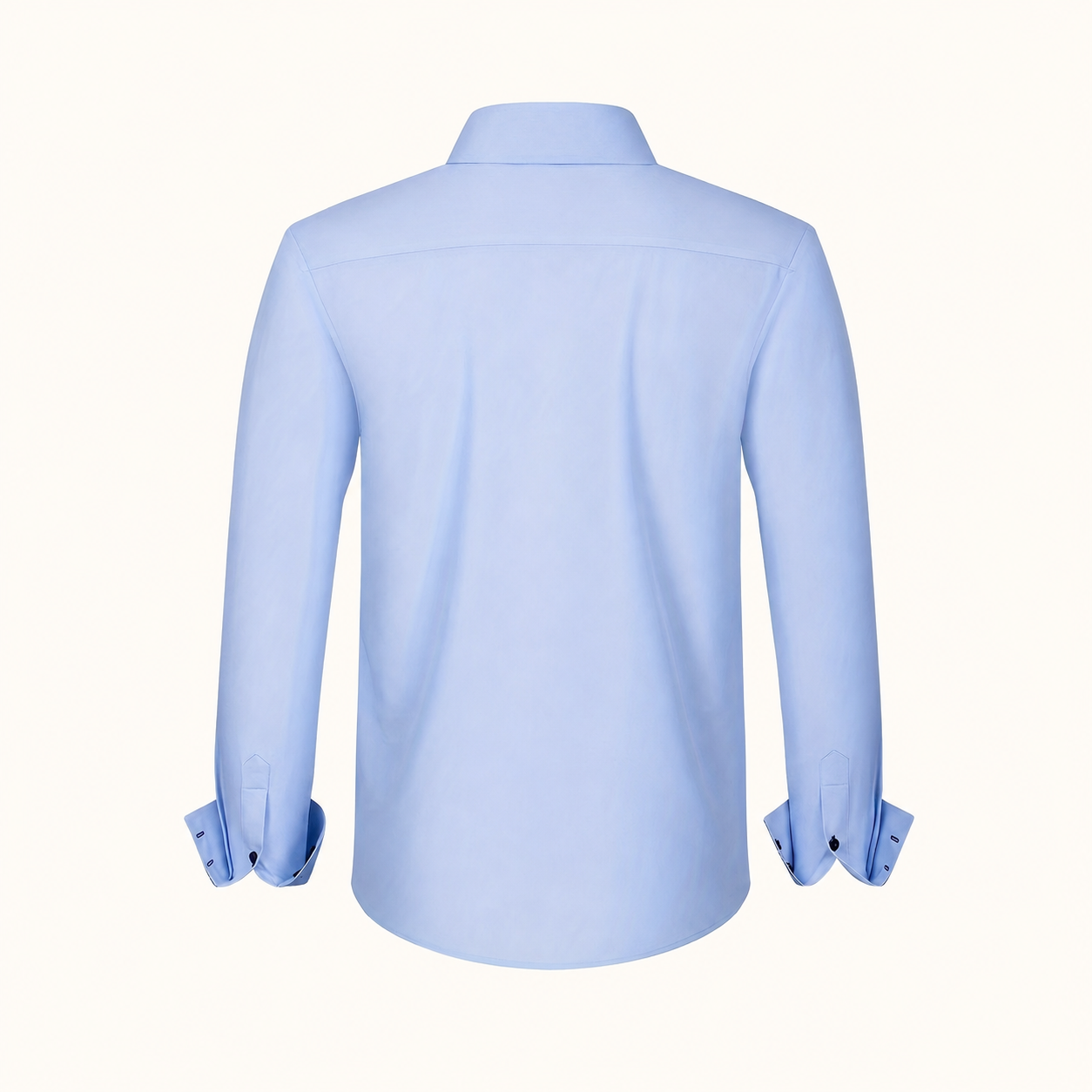 Contrast Trim Long Sleeve Button Down Shirt