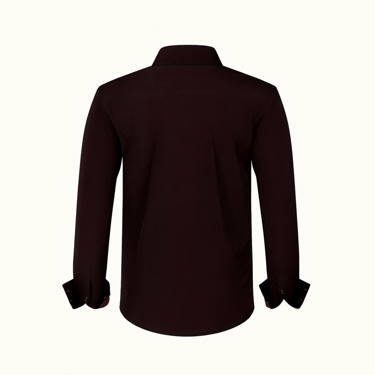 Contrast Trim Long Sleeve Button Down Shirt