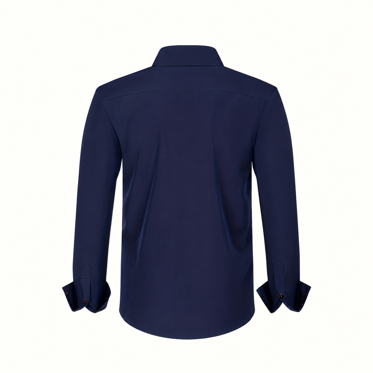 Contrast Trim Long Sleeve Button Down Shirt