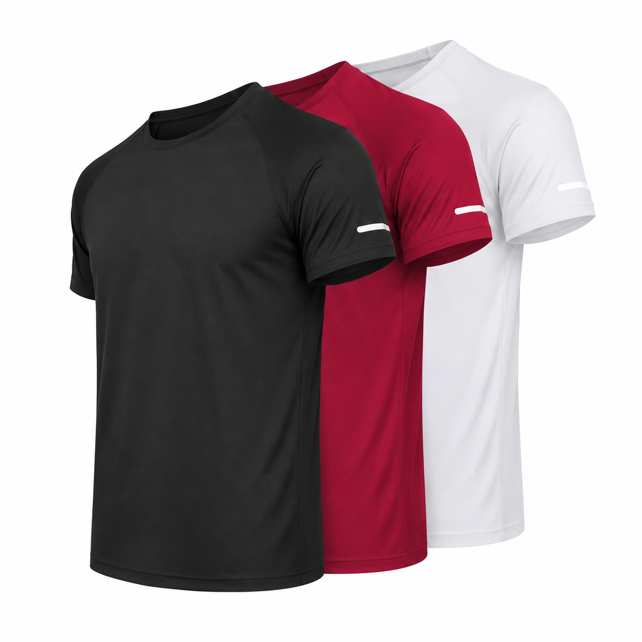 Reflective Quick-Dry Short Sleeve Athletic T Shirt