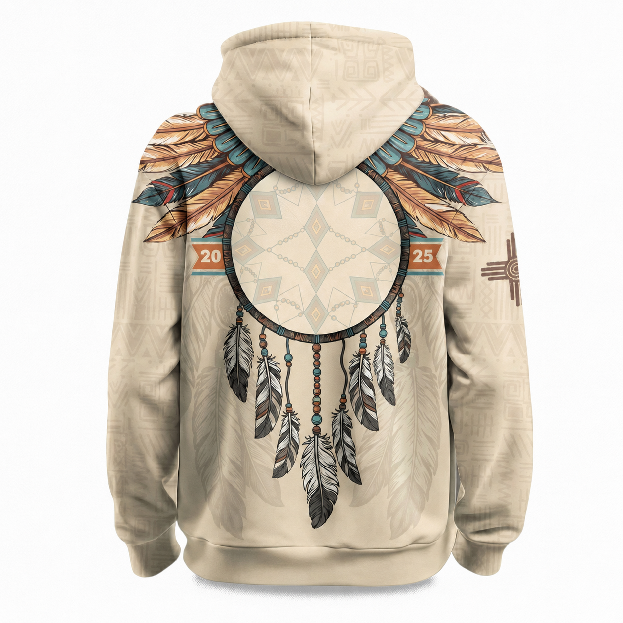 Denver Broncos Printed With Heritage Feather Design Hoodie