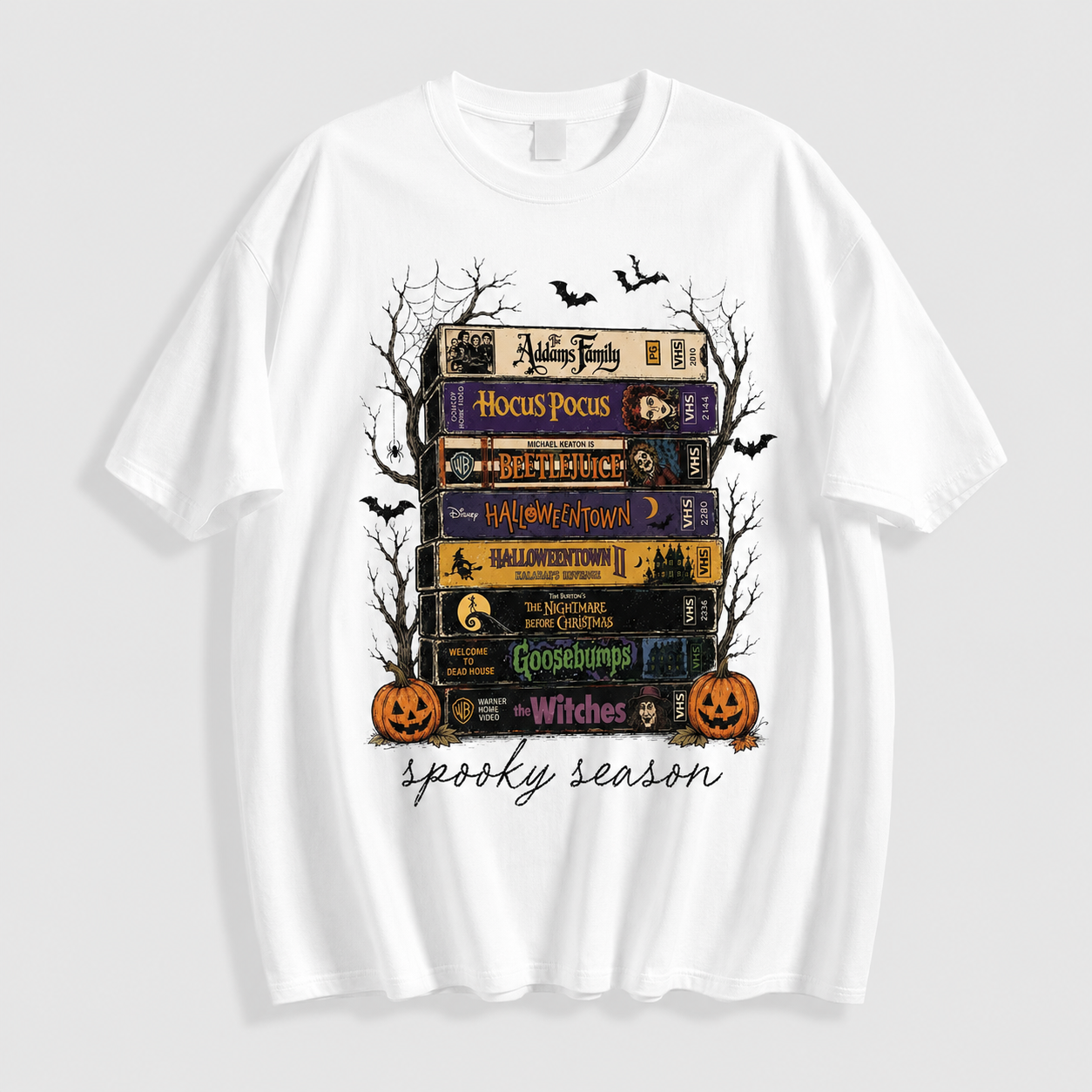 Casual Retro Halloween Movies Printed Shirt For Men And Women
