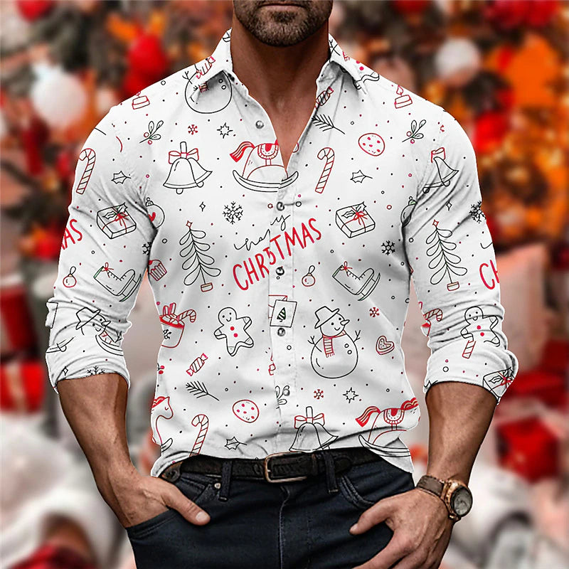 Christmas Letters Printed Shirt