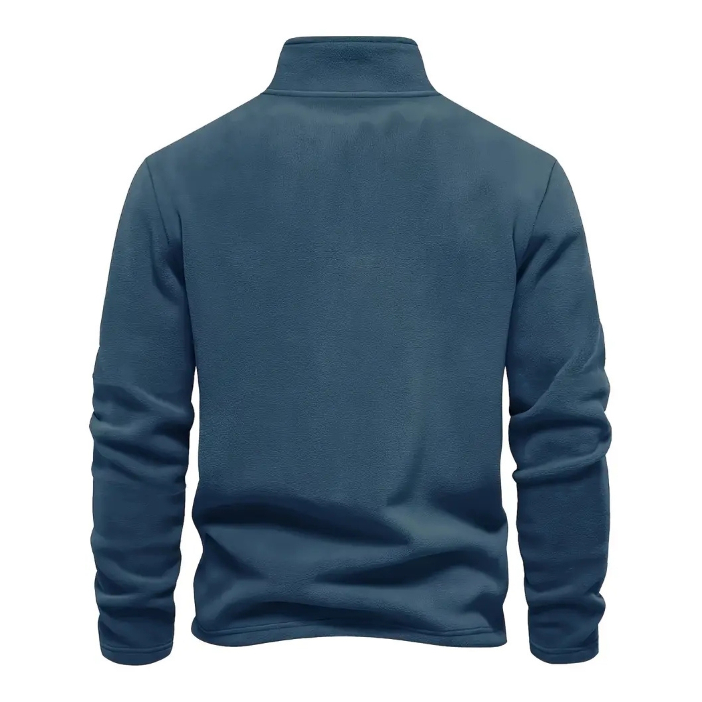 Classic Fleece Zip Pullover Warm Stand Collar Sweatshirt For Men