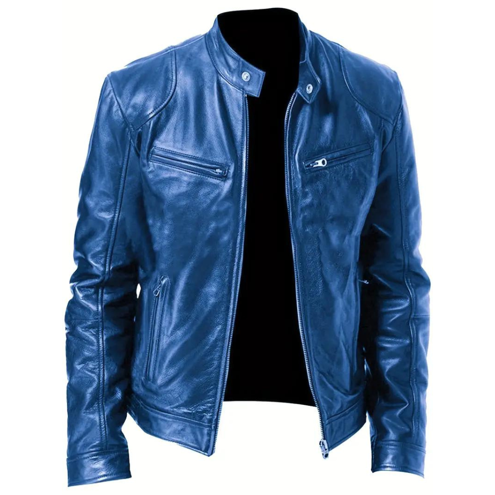 Classic Leather Motorcycle Jacket-Vacay Outfit
