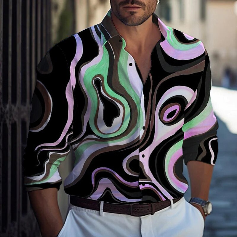 Abstract Art Long Sleeve Shirts