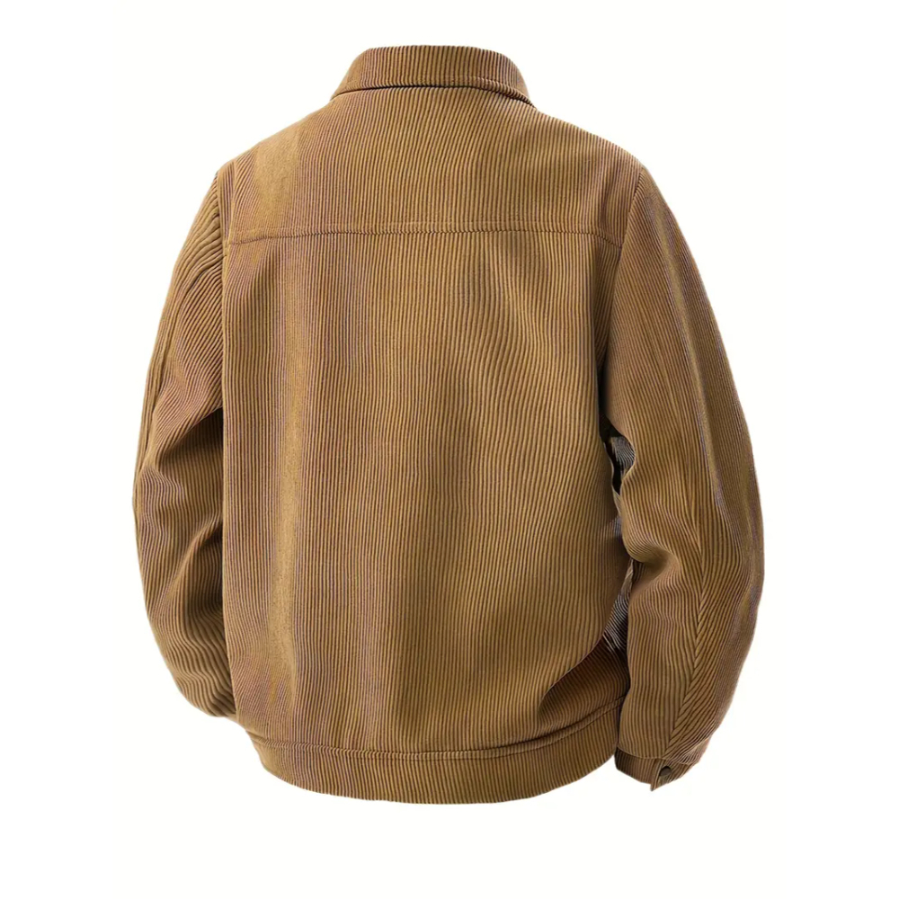 Corduroy Cargo Jacket With Pockets For Men