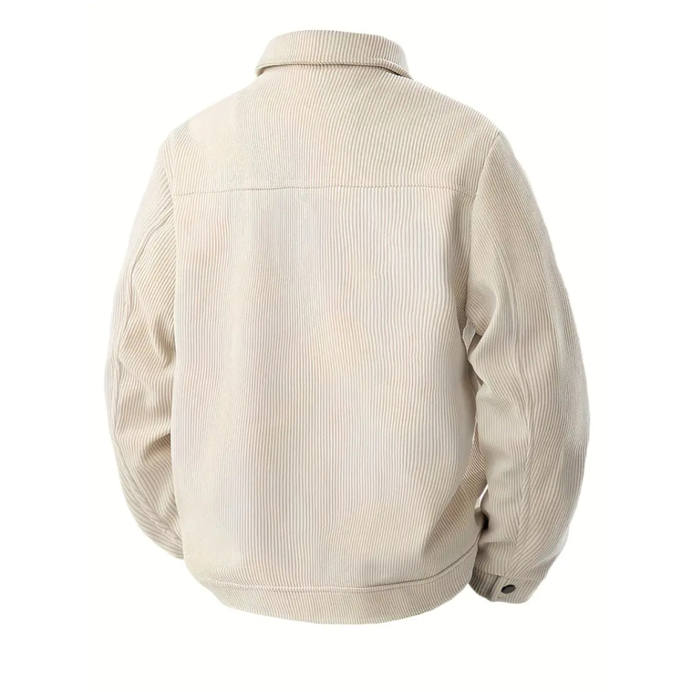 Corduroy Cargo Jacket With Pockets For Men