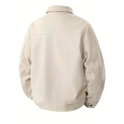 Corduroy Cargo Jacket With Pockets For Men