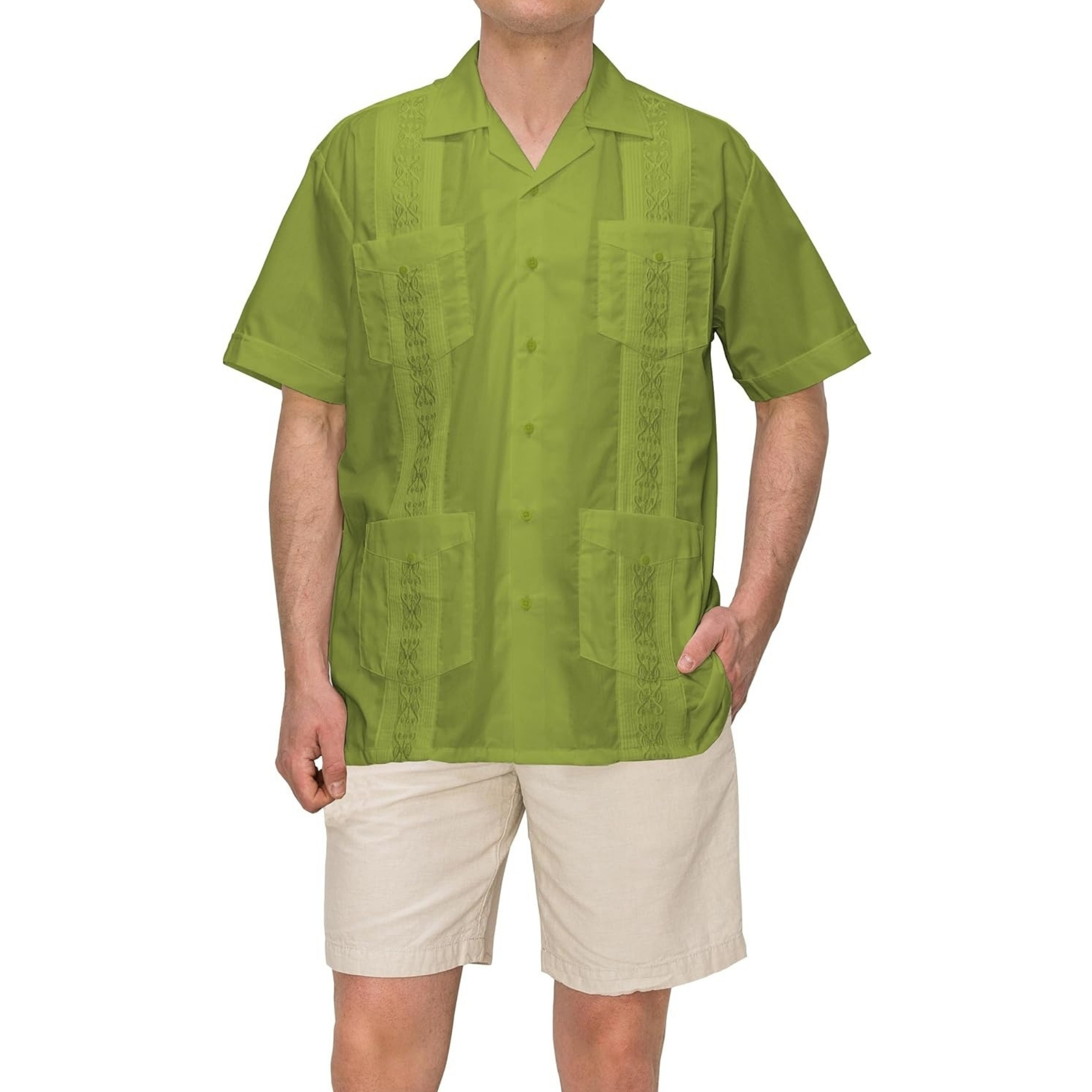 Short Sleeve Casual Wedding Beach Bartender Shirt