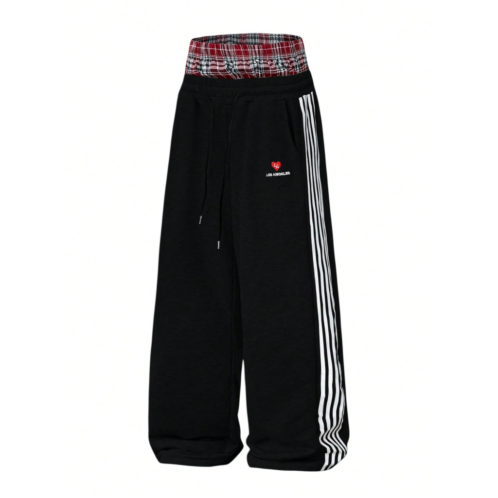 Loose Fleece Drawstring Sweatpants With Wide For Men