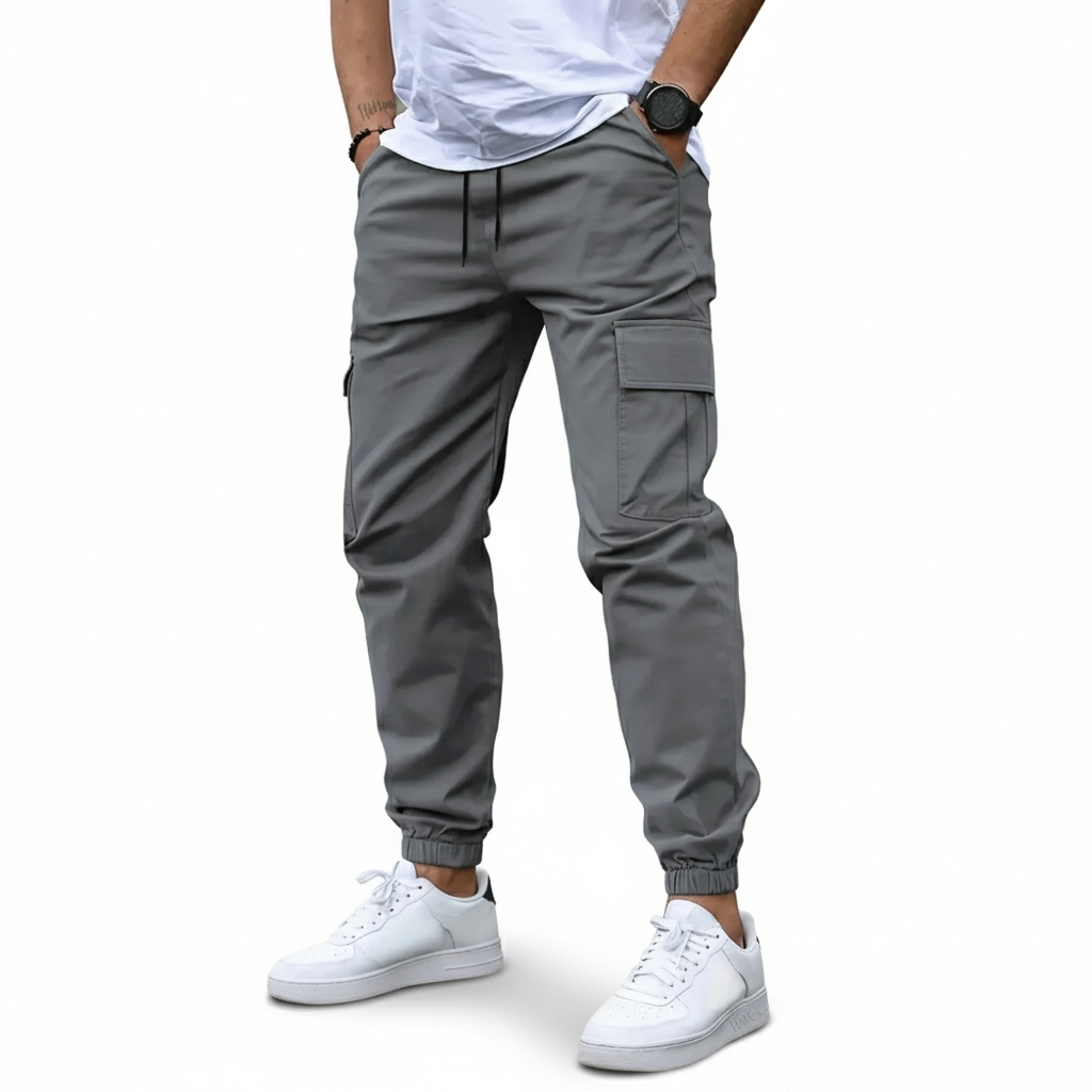 Drawstring Cargo Pants For Men With Tactical And Utility Features