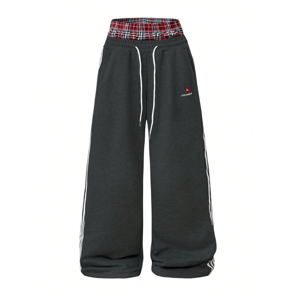 Loose Fleece Drawstring Sweatpants With Wide For Men